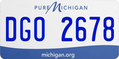 MI license plate DGO2678