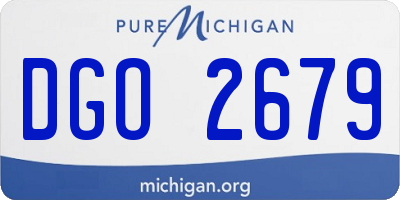 MI license plate DGO2679