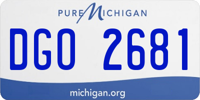 MI license plate DGO2681
