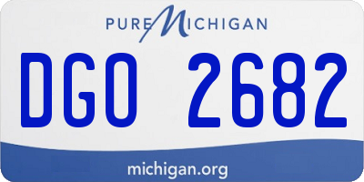 MI license plate DGO2682