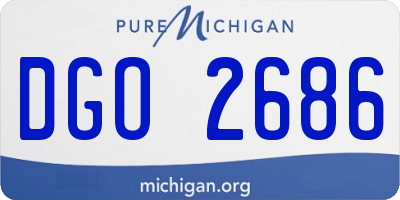 MI license plate DGO2686