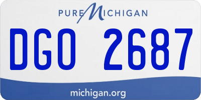 MI license plate DGO2687