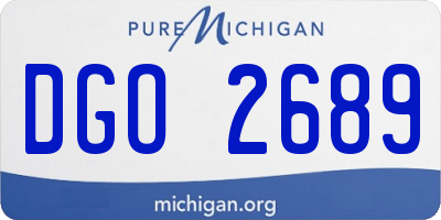 MI license plate DGO2689