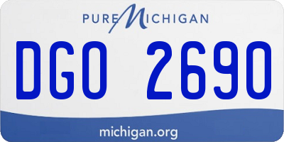 MI license plate DGO2690