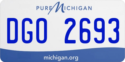 MI license plate DGO2693