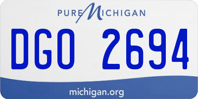 MI license plate DGO2694