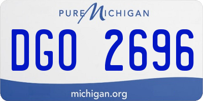 MI license plate DGO2696