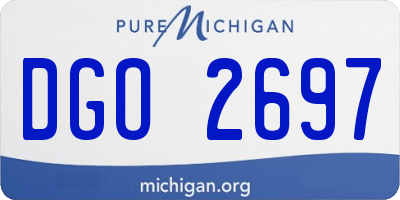 MI license plate DGO2697
