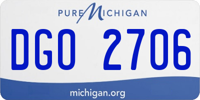 MI license plate DGO2706