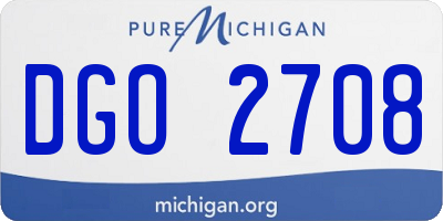 MI license plate DGO2708