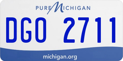 MI license plate DGO2711