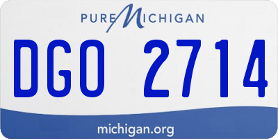 MI license plate DGO2714