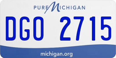 MI license plate DGO2715