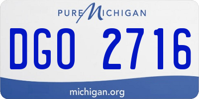 MI license plate DGO2716