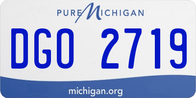 MI license plate DGO2719