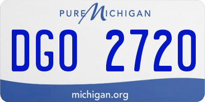 MI license plate DGO2720