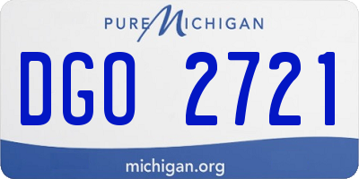 MI license plate DGO2721