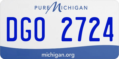 MI license plate DGO2724