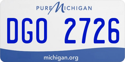 MI license plate DGO2726