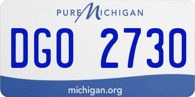 MI license plate DGO2730