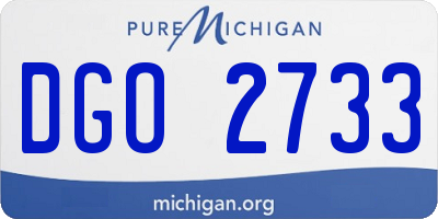 MI license plate DGO2733