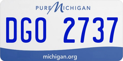 MI license plate DGO2737