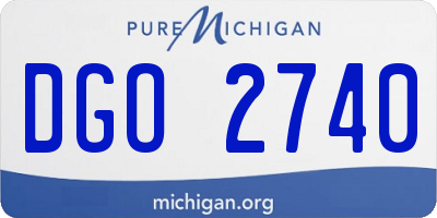 MI license plate DGO2740