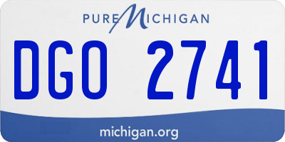 MI license plate DGO2741