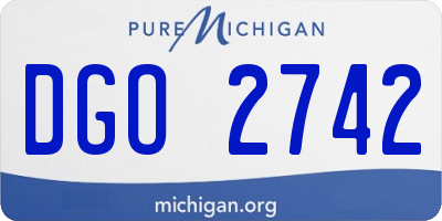 MI license plate DGO2742
