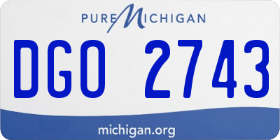 MI license plate DGO2743