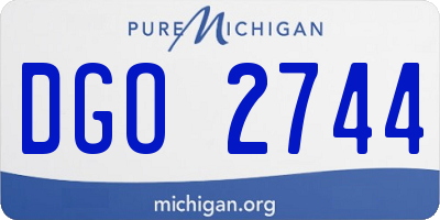 MI license plate DGO2744