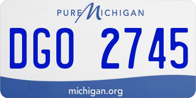 MI license plate DGO2745