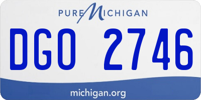 MI license plate DGO2746