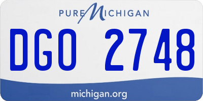 MI license plate DGO2748