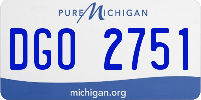 MI license plate DGO2751