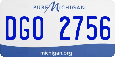 MI license plate DGO2756