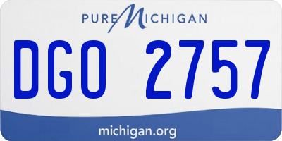 MI license plate DGO2757