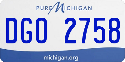 MI license plate DGO2758