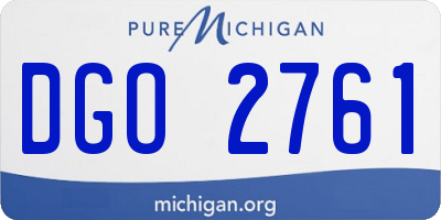 MI license plate DGO2761
