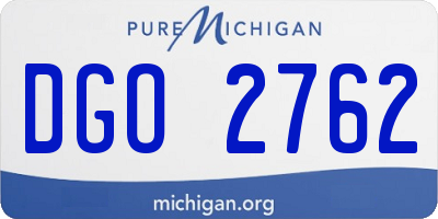 MI license plate DGO2762