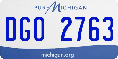 MI license plate DGO2763