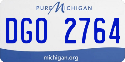 MI license plate DGO2764