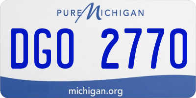MI license plate DGO2770