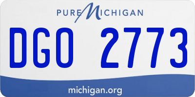 MI license plate DGO2773