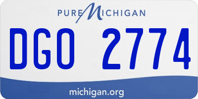 MI license plate DGO2774