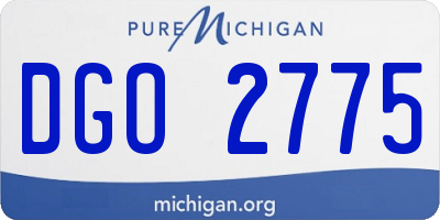 MI license plate DGO2775