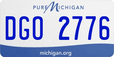 MI license plate DGO2776