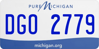 MI license plate DGO2779