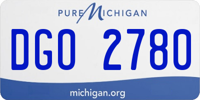 MI license plate DGO2780