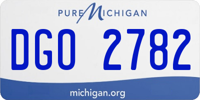 MI license plate DGO2782